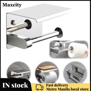 Minimalist Stainless Steel Toilet Paper Holder Wall Mount Punch-Free Bathroom Accessories Stylish Silver Finish
