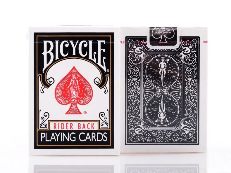 Black Bicycle Cards Rider Back Vs Standard Bicycle Rider Back