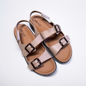 Sandal Jelly Wanita Terbaru Sendal Flat Tali Strap 2 Karet Cewek Kekinian Alina 225-K10 Jelly Import