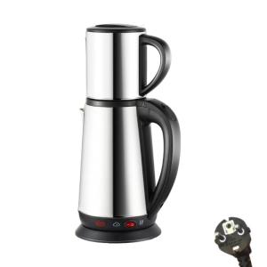 Rapid Heating Stainless Steel Electric Kettle Double Pot Teas Energy Efficient Teapot with Ergonomic Handle
