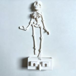 NOVAWEAR Realistic Dancing Skeleton Aquarium Bubbler with Suction Base Skeletons Statue Wiggling Skeleton Ornament Funny Movable Wiggle Halloween Aquascape Skeleton Halloween Party
