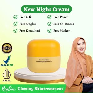 (BPOM) NEW Reglow Night Cream 100% Original Krim Malam