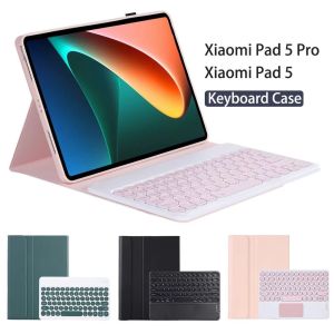 For Xiaomi Pad 5/5 Pro/5 Pro 5G 2021 Smart Stand Tablet Cover Case bluetooth keyboard touchpad wireless casing flip stand cover