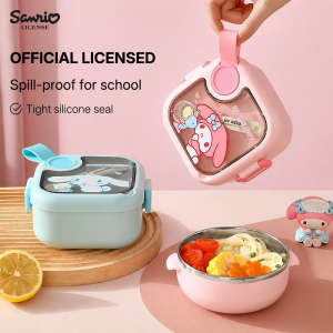 Sanrio My Melody Kids Lunch Box with Leak-Resistant Seal 304 Stainless Steel 480ml for School LFB434