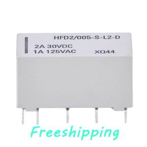 baoxue 5V bistable latching relay DPDT 30VDC 2A 1A 125VAC HFD2 005-S-L2-D realy