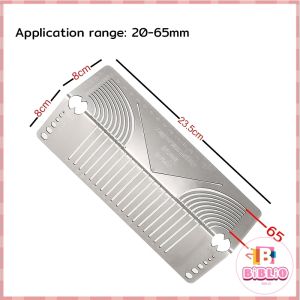 Biblio【Ready in Stock】 Metal Ruler Square Tube to Round Ruler Square Steel 90° Bend Arc Angle Marker DIY Pipe Bending Guide