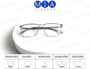 Gọng kính MIA EYEWEAR G57 kiểu dáng vuông thời trang nam nữ