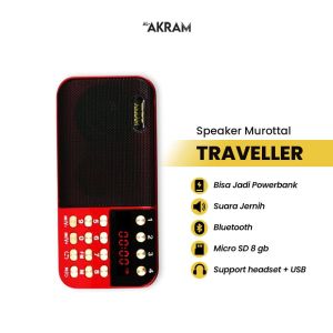 Speaker Quran Al-Akram Traveller Konten Terbaru - BISA POWERBANK - SPEAKER BLUETOOTH