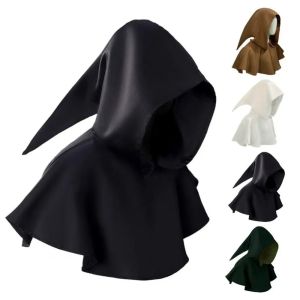 MMLUCK Màu trơn Mũ trùm đầu Halloween Đa năng Co giãn Áo choàng tử thần Halloween Hoài cổ Bọc Ả Rập Áo Choàng Thời Trung Cổ Trẻ em