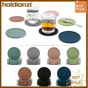 haidianzi Round Coaster Cup Mats Coffee Drinks Silicone Cup Holder Kitchen Accessories