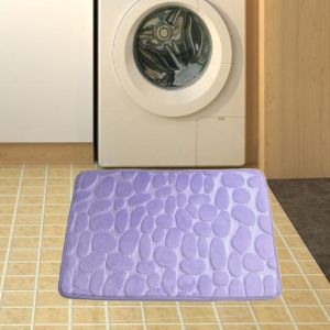 YUNAFIN Bathroom Non-slip Carpets Bathtub Bath Mat Doormat Cobblestone Embossed Floor Rug