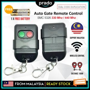 PRADO Malaysia Autogate Door Remote Control Key Duplicator SMC5326 330Mhz 433Mhz DIP Switch Auto Gate Controller FREE Battery