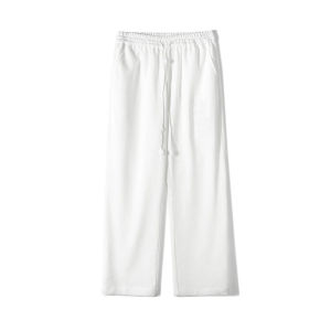 Womens Draped Slim Casual Pants Elastic Waist Versatile Daily Straight Trousers