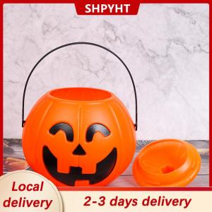 [COD] SHPYHT Local delivery Ship within 24 hours Halloween Party Props Plastic Pumpkin Bucket Decorate Halloween Decoration