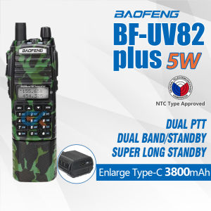 Baofeng UV82 Walkie Talkies Dual Band Two Way Radio Upgrade Type-C Charging Extend Battery 10KM Long Range Base Two Way Radio