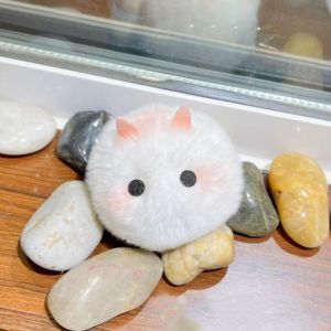 WBOTPH Fur Plush Hairpin Plush Doll Hairpin Key Chain Rabbit Hair Clip Sweet Geometric Girls