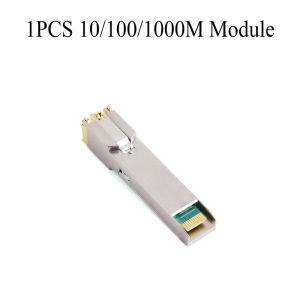 1PC SFP Module RJ45 Switch Gbic 10/100/1000M Connector SFP Copper RJ45 SFP Module Gigabit Ethernet port Compatible with Cisco/Mikrotik
