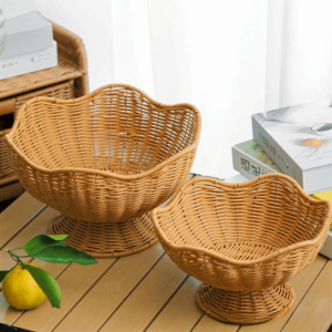 LUXELU Đa năng Giỏ trái cây Có thể xếp chồng Phong cách truyền thống Khay ăn nhẹ Cổ điển Mở trên Giỏ rau Trang trí lưu trữ tại nhà