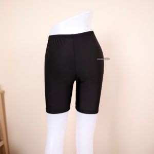 กางเกงซับในผู้หญิง (เอว22-32 นิ้ว) กันโป๊  สีดำล้วน เรียบเนียนผิว เนื้อผ้ามัน ระบายอากาศได้ดี  1222#