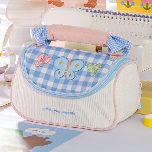 CHUAN Multi-functional Pencil Case Dopamine Color Large-capacity Pen Bag Korean Stationery Pouch Students Gift