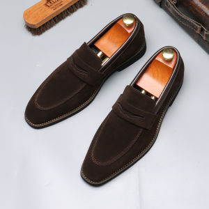 GRAZIA Fashionable Spring Mens Frosted Leather Comfortable Casual Loafers High Quality Men Breathable Outdoor Driving Shoes