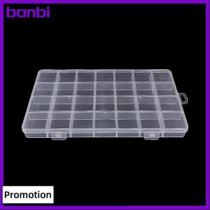 banbi 28 Lưới Trong Suốt Tổ Chức Hộp Nhựa Vuông Tổ Chức Lưu Trữ Hộp Cho Nhà Trang Điểm Đồ Trang Sức Phụ Kiện Tổ Chức
