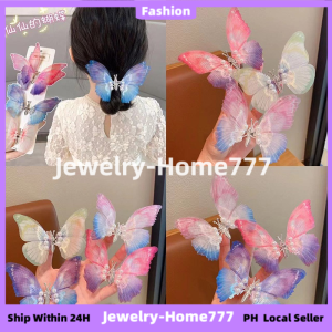 Kids Big Moving Butterfly Hair Clip Double Layer Simulation Butterfly Flutter Baby Girl Hair Pin Butterfly Children Hair Clips Hair Accessories