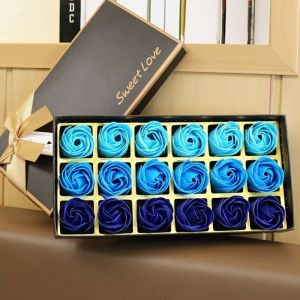 UTOPUS 18Pcs Romantic Scented Soap Rose Flower Wreath Making Decorative Soap Flower Artificial Rose Flowers Creative Handmade Gift Foam Rose Heads Wedding Decor