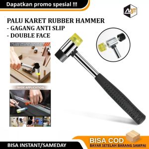 Palu Karet Rubber Hammer Double Face Gagang Karet Anti Slip Hand Mallet Portable