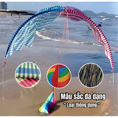 Lều bay che nắng biển gấp gọn loại thông dụng mix màu ngẫu nhiên (Huy Phạm)