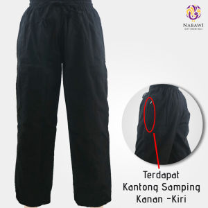 Celana Pria Panjang Hitam Polos Katun Perlengkapan Haji Umroh Murah