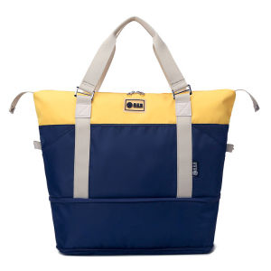 ไนลอนหนาสีเข้ากันกับกระเป๋าเดินทางที่ทันสมัยแบบพกพาออกนอกบ้านกระเป๋าออกกำลังกายน้ำหนักเบาหรูหราเรียบง่าย