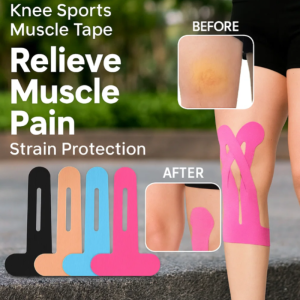 Pre-Cut Kinesiology Tape for Knee Muscles Sports Athletic Tape for Pain Relief Recovery Flexible Support for Fitness Sports Protection