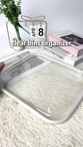 Transparent Storage Zippered Bin Set PET material hard shell Multifunctional Makeup Storages Organizers Toy Storage Bin