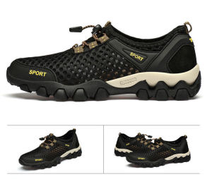Clara. Hiking shoes Men Wading Running Camping Mountaineering Shoes Amphibious Breathable Wear Resistant Antiskid #M282 (Standard Size) NO SHOE BOX