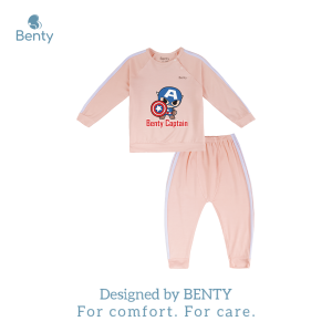 Bộ dài tay cài chéo thể thao in BENTY Captain BT097 chất vải mềm mịn đồ bộ cao cấp bé trai bé gái