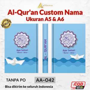 Alfareza - Al Quran Custom Nama Ukuran A5 / A6 | Quran Terjemahan Perkata Bisa Tulis Nama | Alquran Cover Custom Nama - Part 2