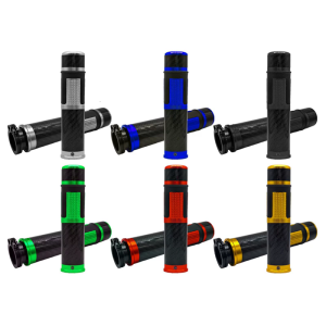Carbon Fiber Patterned Motorcycle Grips Easy to Install Motorcycle Handle Grips for Riders Seeking Style & Functionality