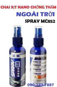 Chai xịt nano SPRAY 100ml: MC852 chống thấm nước kính gương chiếu hậu ô tô hấp hơi trong xe.