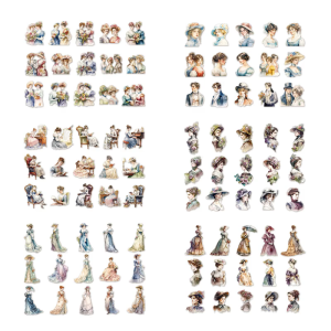 Sticker Booklet 1 Sheet Decorative Sticker for Scrapbooking Journaling Art Craft Album Handbook Journaling Journal