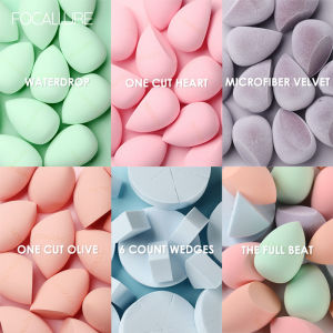 Matchmax ฟองน้ำแต่งหน้า แต่งหน้าฟองน้ำเครื่องสำอางของเหลวมูลนิธิผงน้ำหยดรูปร่างไมโครไฟเบอร์แต่งหน้านุ่มพัฟ