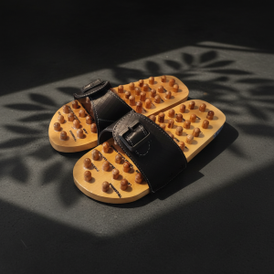 Sandal Refleksi kayu / Sandal Rematik / Sandal Kesehatan