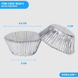 [100 PCS] Foil Cupcake Round Paper Liner