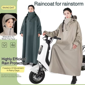 Electric Battery Car Raincoat Enlarged Thick Long Full Body Rainproof New Mens and Womens Motorcycle Special Waterproof Raincoat雨衣全身一体式加厚加长