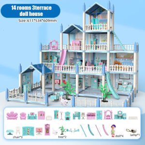 DIY Doll House Model Toy pretend Play Princess Dream Castle Gift Toys for Kids Girl Mainan Perempuan