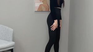 European and American Style Autumn Winter Fleece-Lined Leggings for Women High Waist Tummy Control Warm Yoga Sports leggings Leggings