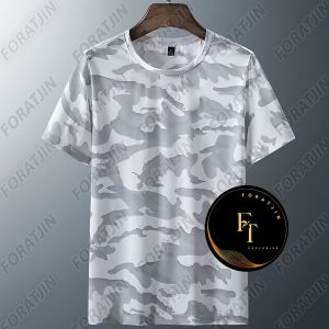 Foratjin - Baju Sport Shirt Olahraga Dryfit Pria Airism Microfiber Corak Camo Tactical