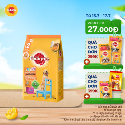 Thức Ăn Dạng Hạt Khô Cho Chó Con Pedigree Vị Gà, Trứng, Sữa