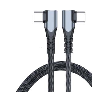 Usb C để USB C Cáp 90 độ USB C Dây sạc nhanh cho điện thoại di động điện thoại máy tính xách tay USB C Angled Cáp