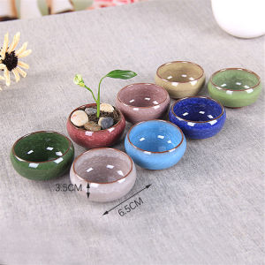 [Habilulu] Cute Ice-Crack Glaze Flower s Succulent Planter Mini Plant Pot Home Decor
